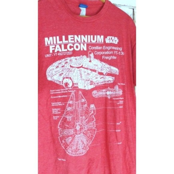 Red Star Wars Millennium Falcon graphic tee - Picture 3 of 6
